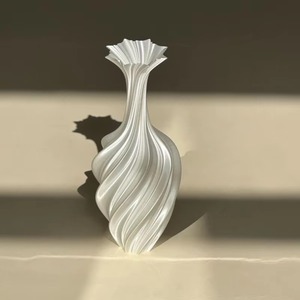 1 Pieza de Florero Metálico Abstracto Nórdico con Patrón en Espiral, Decoración Floral Minimalista Vintage para Sala de Estar, Entrada o Almacenamiento - Product Image 2