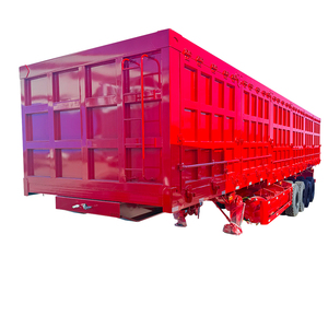 Semi-remorque benne latérale en acier à 4 essieux, capacité de charge de 30 tonnes, optimisée pour le minerai de bauxite, déchargement flexible hautement efficace, utilisation facile - Product Image 1