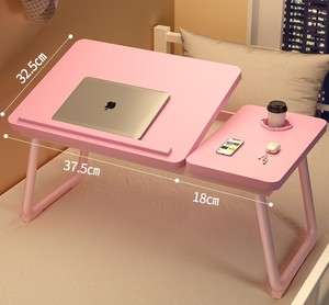 Altura ajustable, escritorio plegable con espacio de almacenamiento, perfecto para computadora portátil, TV, trabajo en la cama, lectura, escritura, comer, ver películas - Product Image 5