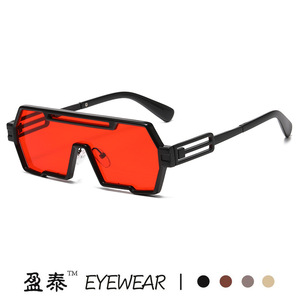 Cyberpunk <b>Square</b> Frame <b>Sunglasses</b> Metal UV400 Unisex Outdoor Fashion - Product Image 2