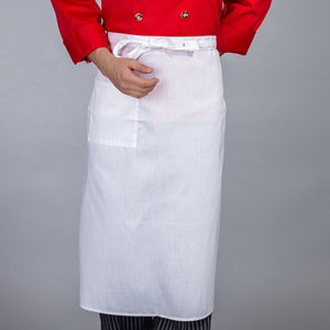 Delantal de cintura de camarero de algodón suave profesional personalizado OEM con bolsillos para el hogar cocina restaurante cafetería - Product Image 3