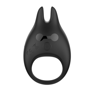 Dropshippingデュアルヘッドシリコーン男性の遅延射精ペニスリング電気振動コックリング刺激装置乳首クリット用 - Product Image 1