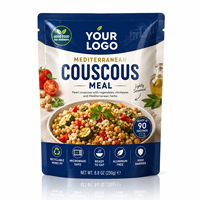 Couscous Méditerranéen en Sachet Retortable Mono PP, Emballage Personnalisé, Repas Sain Prêt à Consommer