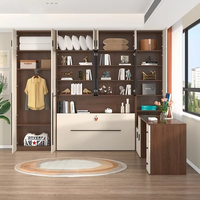 Design moderne intégré multifonctionnel rétractable pliable lit escamotable Guarda Roupa Com Cama Embutida