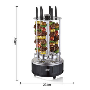 RAF R.8612 Nouveau design Vente chaude Barbecue électrique <span class=keywords><strong>vertical</strong></span> portable rotatif <span class=keywords><strong>Brochettes</strong></span> électriques 360 °   Diplôme - Product Image 3