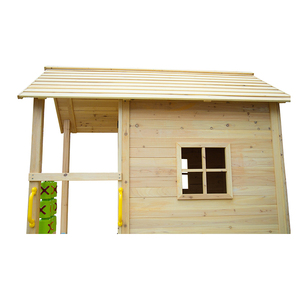 Casa <span class=keywords><strong>de</strong></span> Juguete Grande <span class=keywords><strong>de</strong></span> <span class=keywords><strong>Madera</strong></span> para Niños, Ecológica y Segura para Exteriores con Estructura para Escalar y Tobogán - Product Image 3