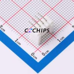 ZX-HY2.0-4PWZ Wire-to-Board Pin Header Bent Lead Through Hole,P=2mm Connector 1x4P 2mm Right Angle Insert HY - Product Image 2