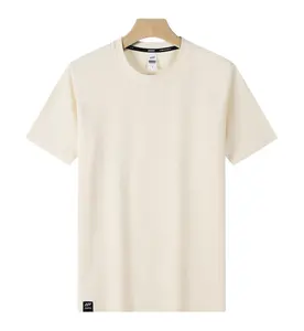 ODM/OEM Design Logo Print Custom Cotton Elastane Waffle Round Neck Breathable Fitness Sport Tshirt Mens Unisex Solid T-shirt