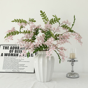 Bouquet de fleurs artificielles en soie Ice Storm Sophora Japonica pour la décoration de la maison et des mariages, fleurs en soie plastique - Product Image 1