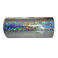 Feuille d'estampage à froid arc-en-ciel pour encre UV sans soudure holographique argentée de taille personnalisée Matériaux pour application papier