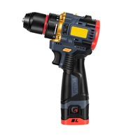Perceuse pistolet multifonctionnelle à vitesse variable en cuivre pur, petit canon en acier à couple élevé, lampe torche domestique sans balais 168V