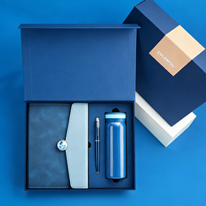 Set de Regalo de Cuaderno A5, Libreta para Reuniones de Negocios, Cuaderno con Cubierta de Cuero PU Premium con Logotipo Personalizado, Bolígrafo y Vaso Térmico - Product Image 2