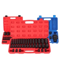 Clé à chocs pneumatique, jeu de douilles à cliquet, kit d'outils de réparation automobile robuste, outils manuels hexagonaux en acier