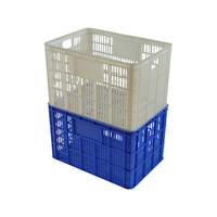 Caisse en plastique ventilée avec trous de drainage, empilable, écologique, durable, recyclable, panier de transport pour fruits de mer