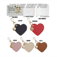Llavero Personalizado de Cuero PU y Aleación de Zinc con Forma de Corazón, Impresión Digital, para Regalos Promocionales y Pedidos al por Mayor