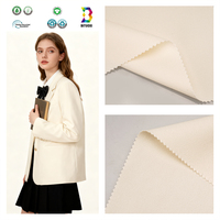 Tela Elástica de Sarga Orgánica 97% Poliéster 3% Spandex, Resistente al Viento, para Trajes Casuales, Chaquetas y Faldas Cortas, Precio Económico al por Mayor