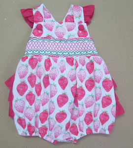 Vestido de Niña con Estampado de Fresas, Color Rosa Dulce, con Mangas con Volantes, Ropa Casual de Verano para Bebés, Vestido para Fiestas - Product Image 2