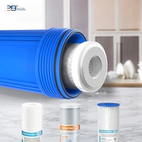 Filtre à eau sédimentaire à 4 étages 20*2.5 pouces pour toute la maison 5 microns avec clé en plastique Usage domestique Qualité assurée