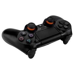 Cho PS4 Gamepad Thay Thế Đôi Tiêm Cam + Đen Cao Su Ngón Tay Cái Grip Thumbsticks Cho PS4 Slim Pro Điều Khiển - Product Image 4