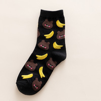 Chaussettes en coton personnalisées à motifs d'animaux et de fruits amusants, design fantaisie coloré, vente en gros OEM