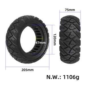 Pneu tout-terrain solide ULIP 9 pouces 9x3.0-5.5 pour la nouvelle trottinette électrique Kukirin G2 Pro, entrepôt UE - Product Image 2