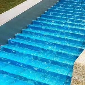 Lzx Mô hình tinh thể rắn màu xanh đậm thủy tinh trong suốt thân thiện với môi chống cháy phòng tắm hiện đại phòng khách trang trí - Product Image 3