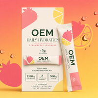 Poudre d'électrolytes OEM ODM avec protéines de lactosérum et collagène pour l'hydratation, la récupération et la santé de la peau