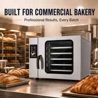 Four à circulation d'air chaud avec écran tactile LCD, 5 niveaux de cuisson, humidification par pulvérisation, 50 programmes, 60L 95L 120L, four commercial