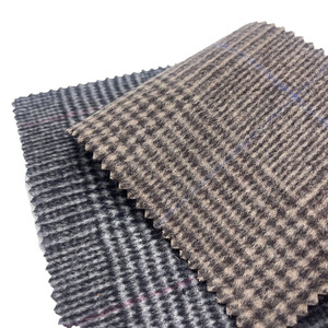 Produttore di tessuto Glen Plaid marrone pied de poule nero <span class=keywords><strong>lana</strong></span>/poliestere tessuti in pile per cappotti SH2406 - Product Image 3
