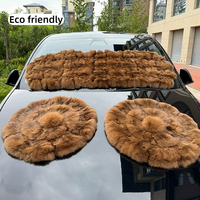 Coussin de siège de voiture en fourrure de renard, écologique, en fourrure de renard véritable, pour conducteur, pour véhicule