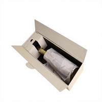 Boîte d'emballage personnalisée en papier couché pour vin rouge et spiritueux, boîte cadeau à couvercle rabattable, boîte pliable monobloc, boîte de couleur