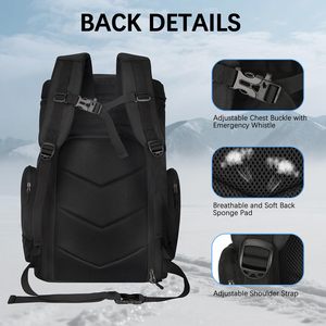 Mochila Impermeable de 65L para Botas de Esquí y Snowboard, Almacenamiento para Casco, Ligera, Duradera, Sistema de Transporte TCS, Unisex, para Viajes al Aire Libre - Product Image 4