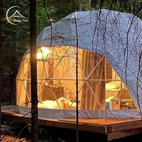 Dôme géodésique, maison igloo, tente de glamping de luxe avec fenêtre panoramique extra-large pour une retraite de vacances
