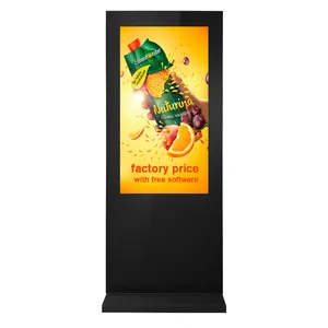 outdoor lcd kiosk 43 49 55 65 inch android window double sided display 4K digital signage 10 point ip65 dual screen totem
