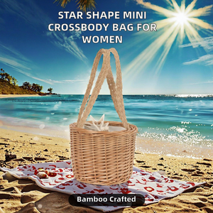 Women Girls Fashion Preppy Style Waterproof Open <b>Chains</b> Adjustable Strap Bamboo Crossbody Shoulder <b>Handbag</b> for Mobile Phone - Product Image 2