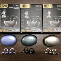 Earbud Penerjemah AI Real-Time Q108 BT 5.4 Nirkabel untuk Olahraga, Musik, Gaming, Layar Digital, Tahan Air IPX5, Latensi Rendah, TWS