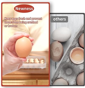 Vassoio per uova con manico iniettore contenitori per uova alla diavola con coperchio per eventi di festa Picnic in frigorifero - Product Image 4