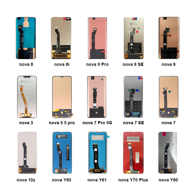 Screen Replacement Lcds for Huawei Nova 3i 4 5 Pro 6 7 8 9 SE 11i Y60 Y61 Y70 Plus Y90 Y91 Touch Display Digitizer Assembly