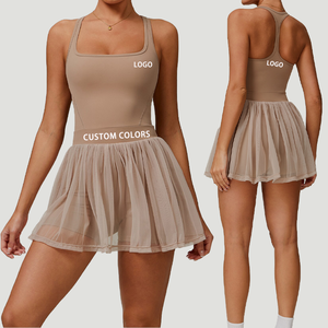 Robe en maille recyclée respectueuse de l'environnement Séchage rapide Anti-dérapant Fitness <span class=keywords><strong>Tennis</strong></span> Vêtements de sport Vêtements de course respirants - Product Image 1