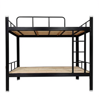 Lit superposé double en métal pour étudiants, chambre d'étudiant, dortoir, avec table d'étude et bureau pour adultes