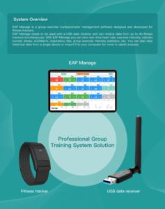 Software de Gestión Multiparamétrica para Ejercicios en <span class=keywords><strong>Grupo</strong></span> CL952, Monitoreo en Tiempo Real, 40 Personas en Entrenamiento, Plástico Impermeable - Product Image 3