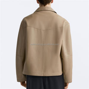 <span class=keywords><strong>Giacca</strong></span> <span class=keywords><strong>di</strong></span> <span class=keywords><strong>pelle</strong></span> da uomo con colletto con bavero personalizzato - Product Image 5