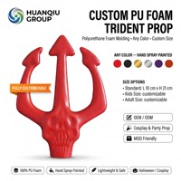 Mousse de polyuréthane peinte sur mesure pour accessoire de costume de cosplay Trident Prop en mousse PU, finition personnalisée et semi-finie