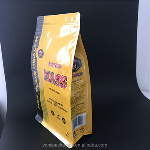 <span class=keywords><strong>10Lb</strong></span> papel de aluminio cremallera Shake Mass Gainer proteína de suero en polvo bolsas de embalaje de plástico con logotipo - Product Image 3