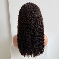Wear & Go Yapıştırıcısız Kısa Kıvırcık Peruk %250 Yoğunluk %100 Bakire İnsan Saçı HD Şeffaf Dantel Ön Peruk Önceden Yolunmuş Toplu Fiyat Peruk