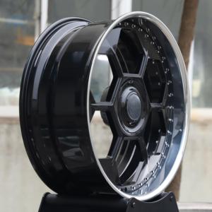 HTOR New Custom 16-24 Inch 2/3 Piece Float Caps Roues de voiture de tourisme 5X112 Lèvre polie Noir Forgé Roues Fit <span class=keywords><strong>Model</strong></span> 3 S X <span class=keywords><strong>Y</strong></span> - Product Image 4