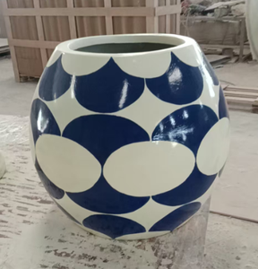 2025 nhà máy bán hàng trực tiếp Mỹ thiết kế ánh sáng trọng lượng môi trường ngoài trời lớn Vòng sợi thủy tinh chậu hoa - Product Image 5