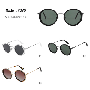 Gafas de sol unisex con montura redonda de metal, protección UV400 de borde completo, protección solar para adultos - Product Image 3