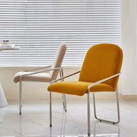 Chaise de salle à manger nordique minimaliste moderne créative de designer, fauteuil simple en fer forgé pour balcon et salle à manger