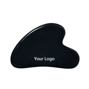 Fabricante de alta calidad 100% Natural Xiuyan Jade blanco <span class=keywords><strong>Guasha</strong></span> piedra logotipo personalizado negro gua sha herramienta de masaje de piel facial - Product Image 2